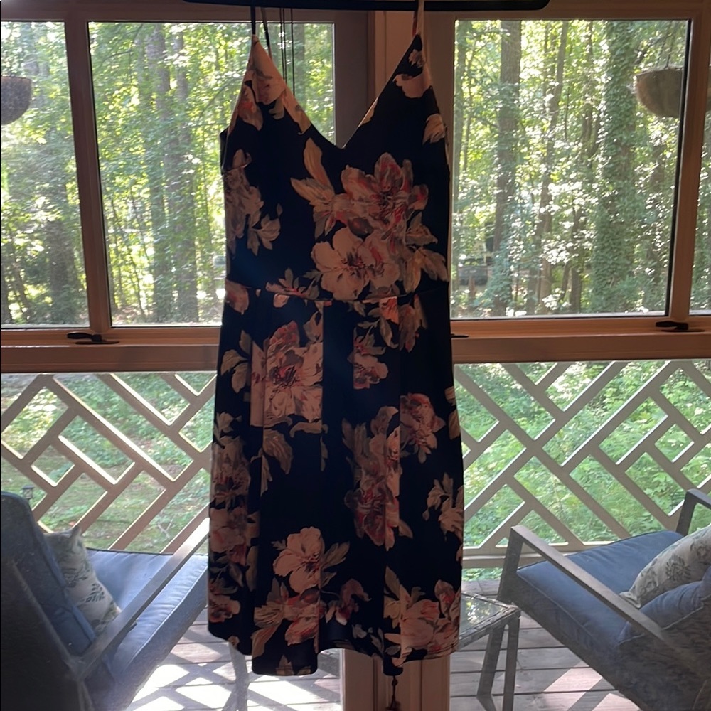 Soprano Pink and Orange Spaghetti Strap Sundress
